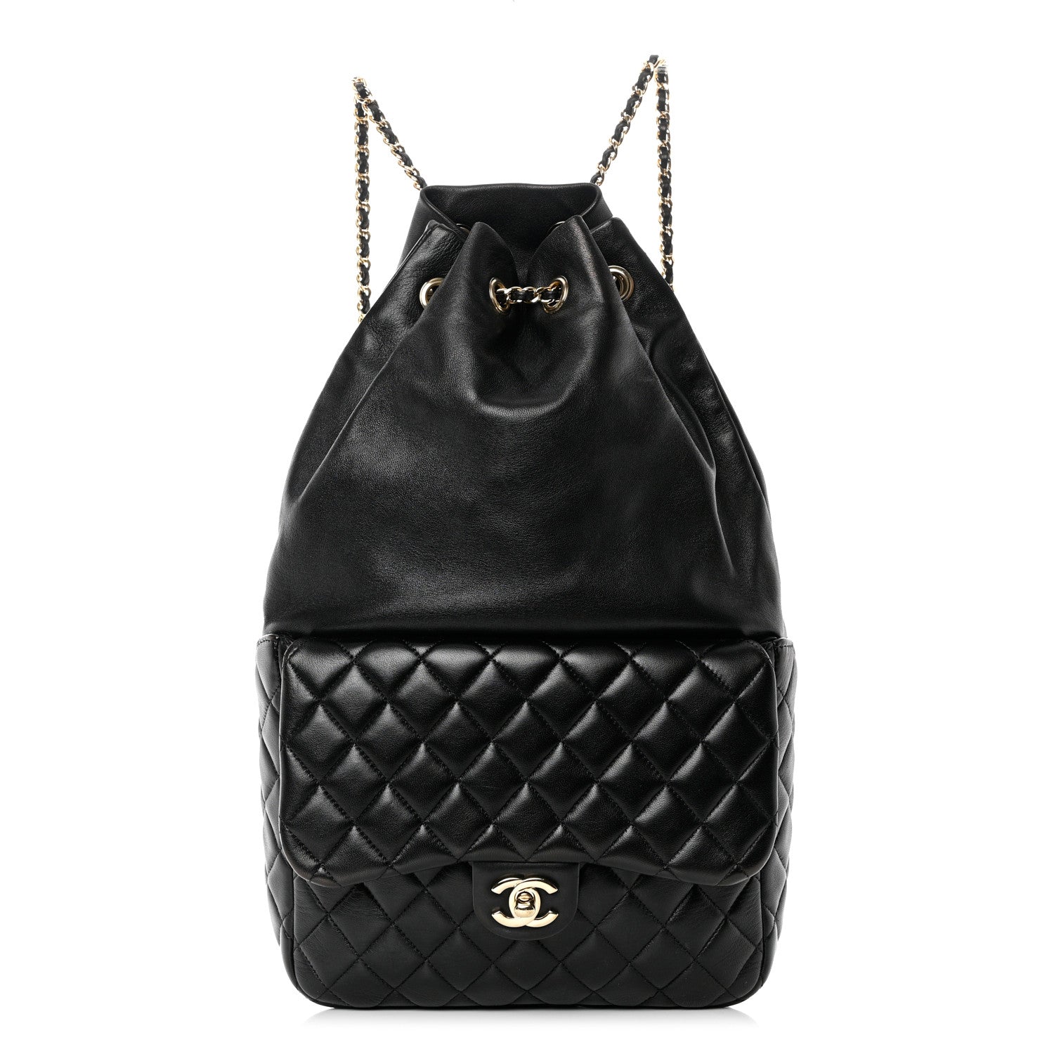 Chanel Lambskin Quilted Large In Seoul Backpack Black 1 of 11