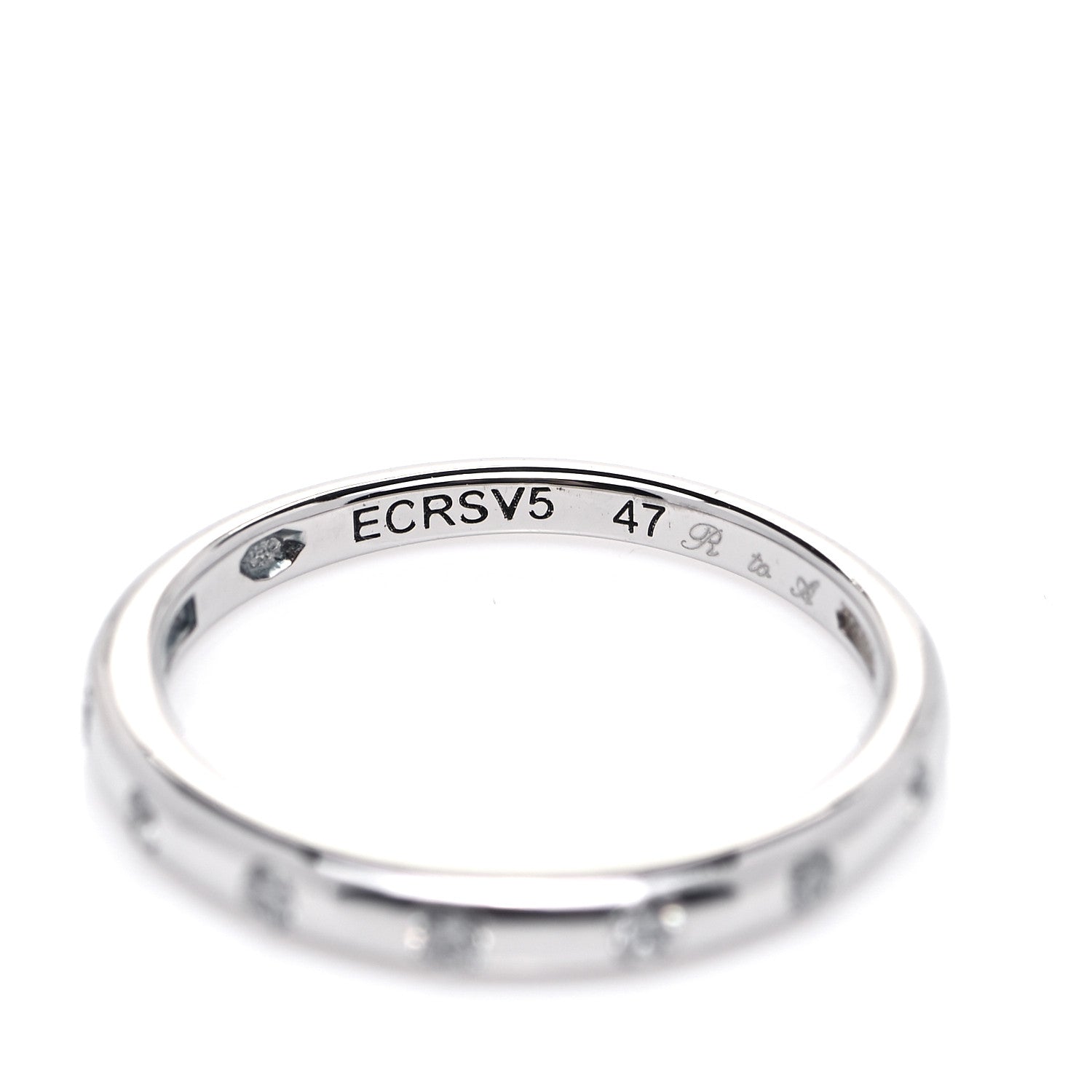 Bulgari Platinum Diamond Fedi Wedding Band Ring 47 4 4 of 5