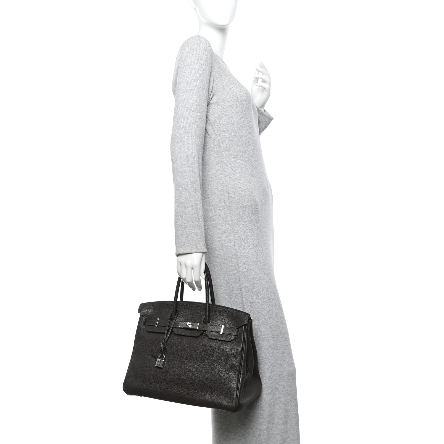 Hermes Taurillon Clemence Birkin 35 Chocolate 2 of 12