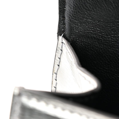 Balenciaga Metallic Textured Calfskin Hourglass Top Handle Bag XS Silver 14 of 14