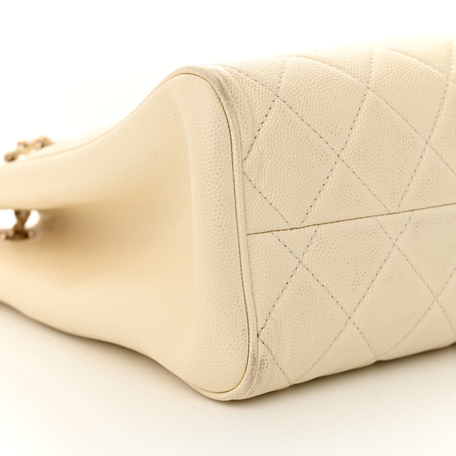 Chanel Caviar Quilted In Out Flap Shopping Tote White 10 of 17