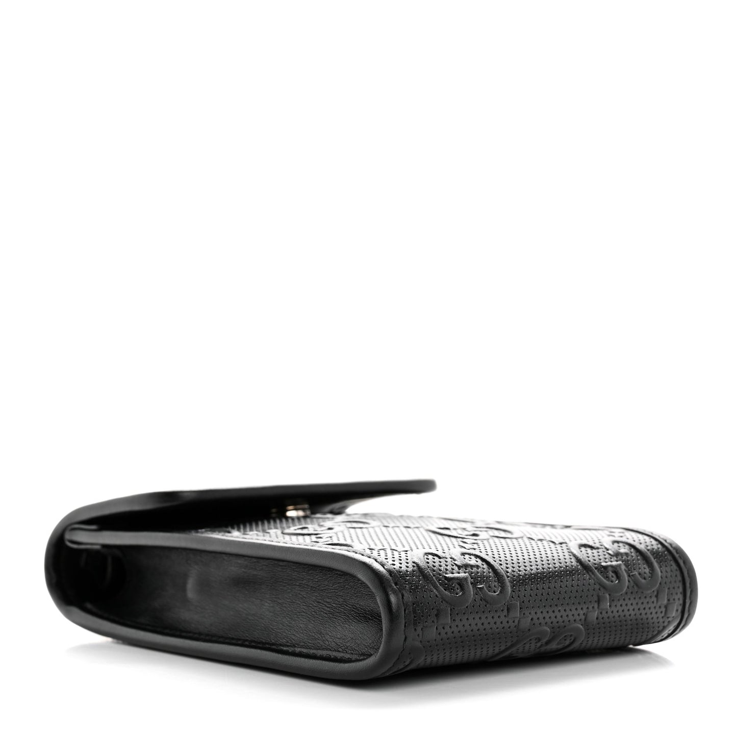 Calfskin GG Tennis Embossed Mini Crossbody Bag Black
