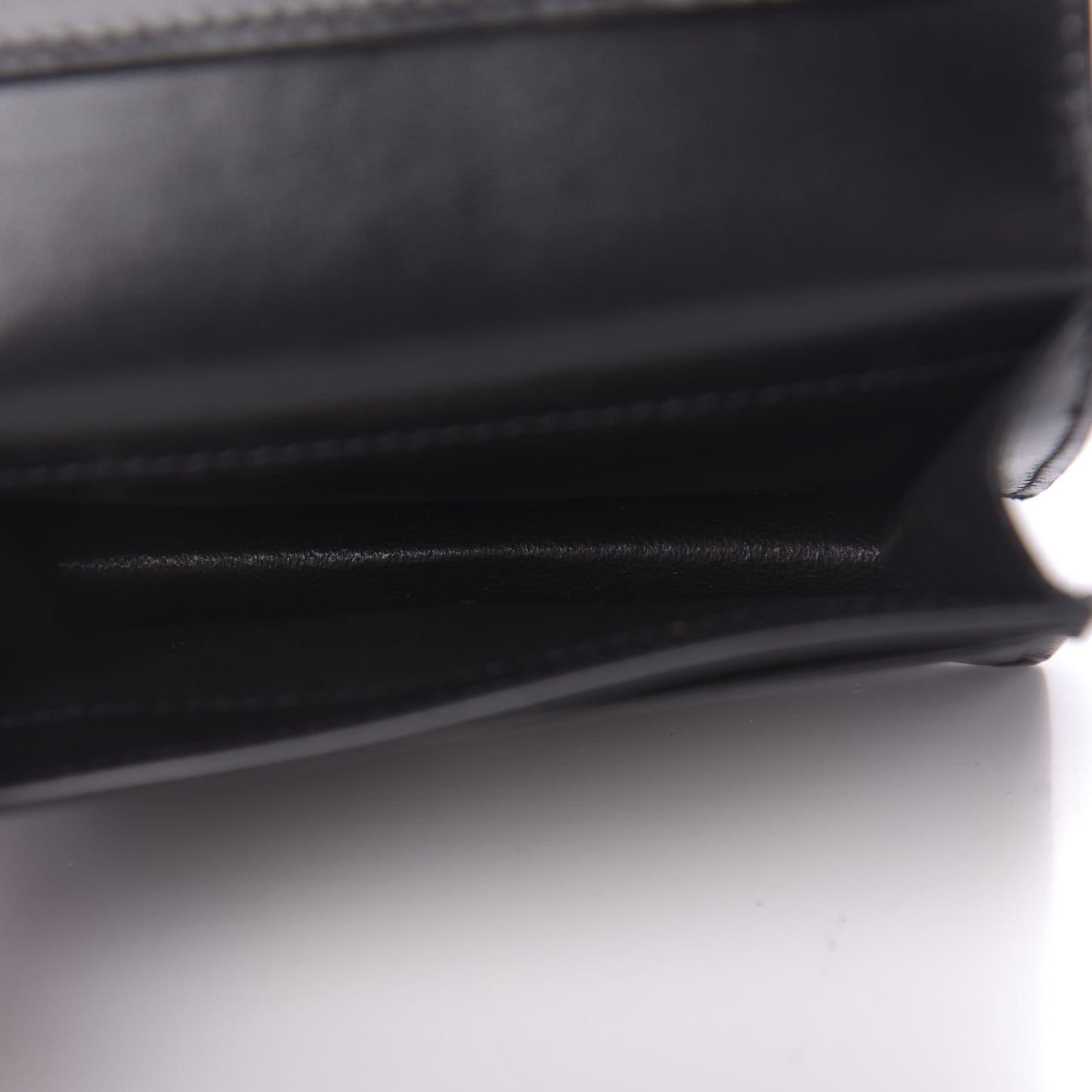 Lambskin Monogram Card Case Black