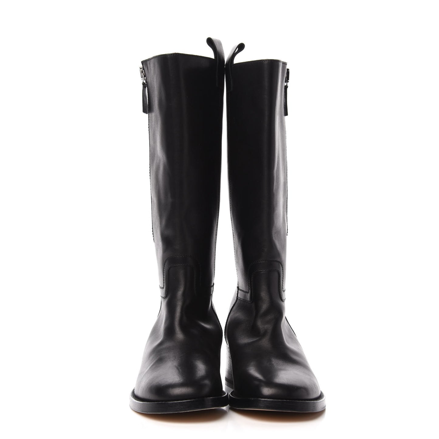 Calfskin Riding Boots 38.5 Black