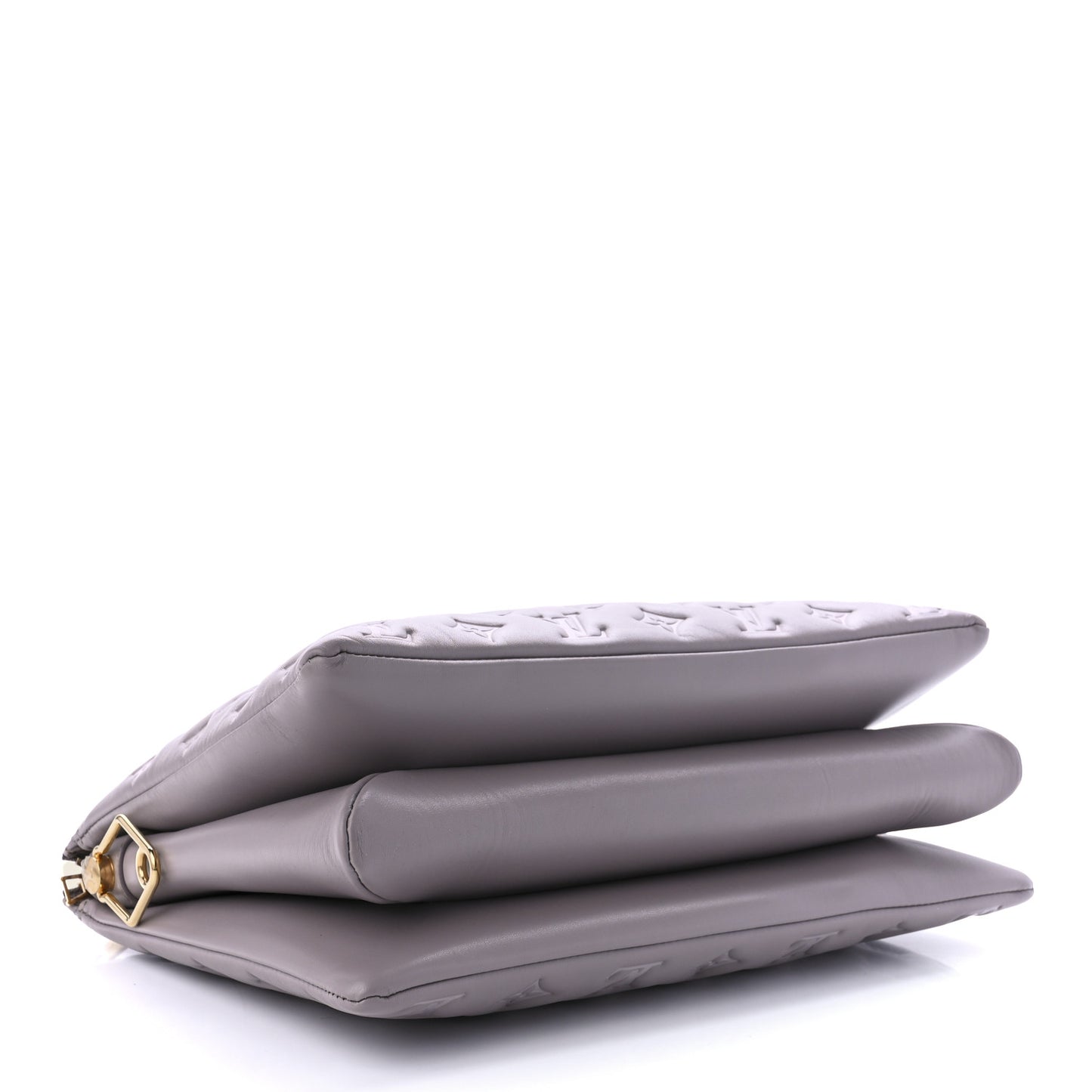 Lambskin Embossed Monogram Coussin MM Grey