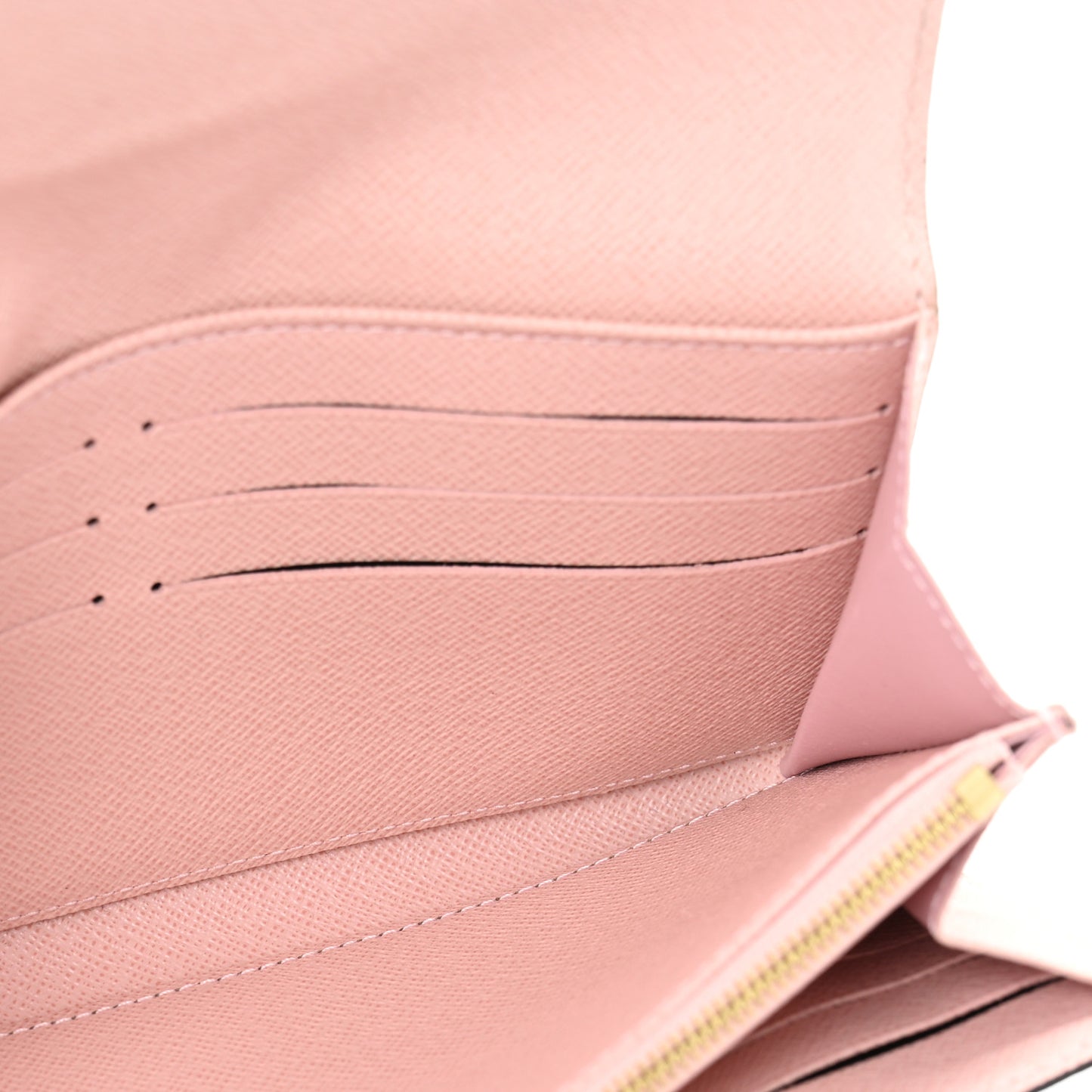 Damier Ebene Sarah Wallet NM Rose Ballerine