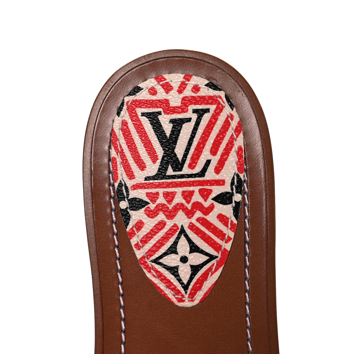 Louis Vuitton Monogram Crafty Lock It Flat Mule 36 Creme Rouge 7 of 8