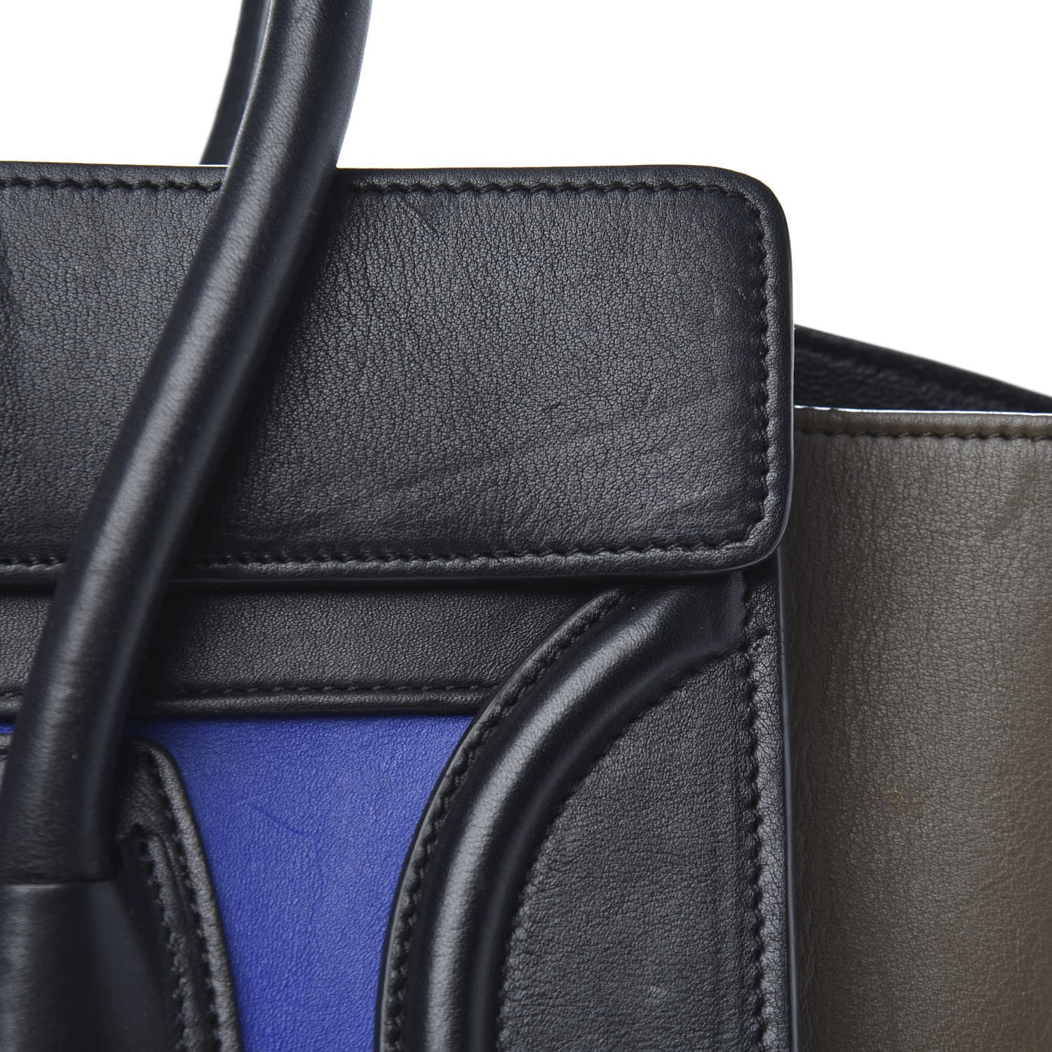 Celine Smooth Calfskin Micro Tri-Color Luggage Cobalt 11 of 12