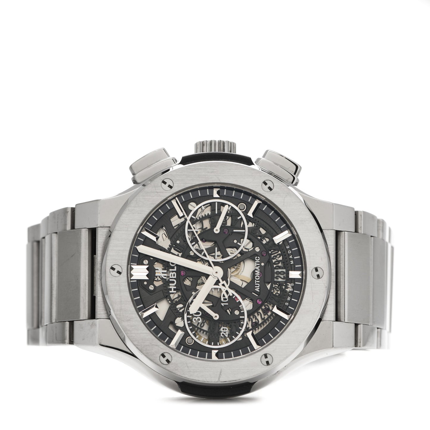 Titanium 45mm Classic Fusion Aerofusion Automatic Watch Black 528.NX.0170.NX