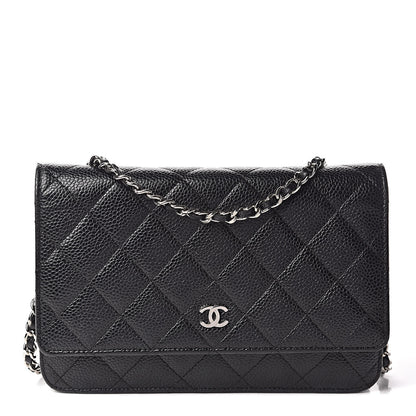 Chanel Caviar Quilted Wallet On Chain WOC Black 1 of 10