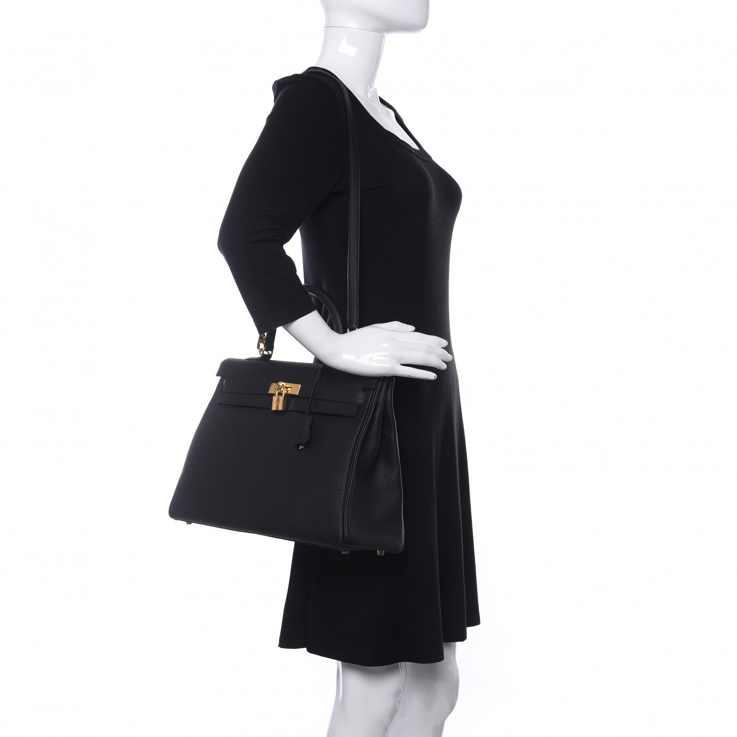 Hermes Togo Kelly Retourne 35 Black 2 of 12