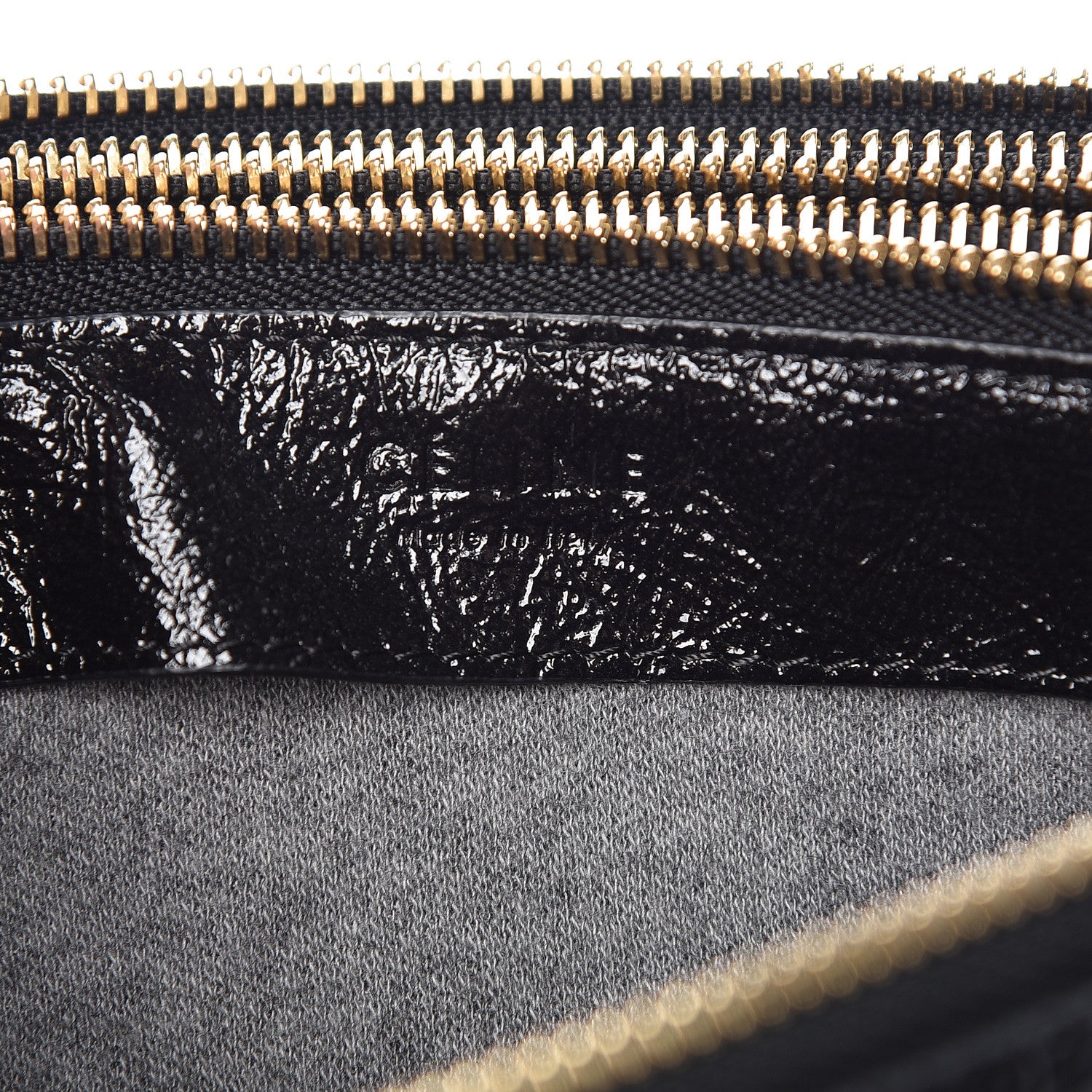 Celine Shiny Goatskin Large Trio Crossbody Bag Black 9 of 11