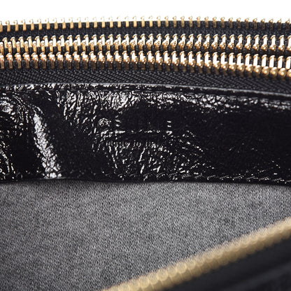 Celine Shiny Goatskin Large Trio Crossbody Bag Black 9 of 11