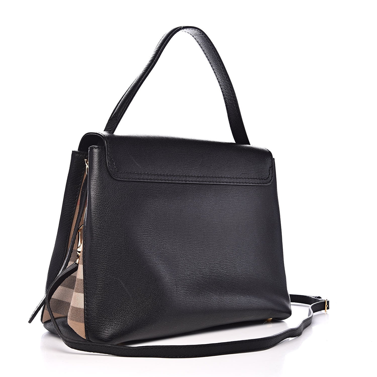 Burberry Derby Calfskin House Check Medium Camberley Black 3 of 11