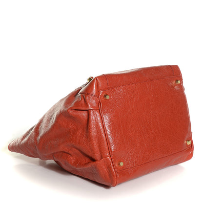 Balenciaga Agneau Giant 12 Gold Hardware S Sunday Tote Rouge Ambre 4 of 10