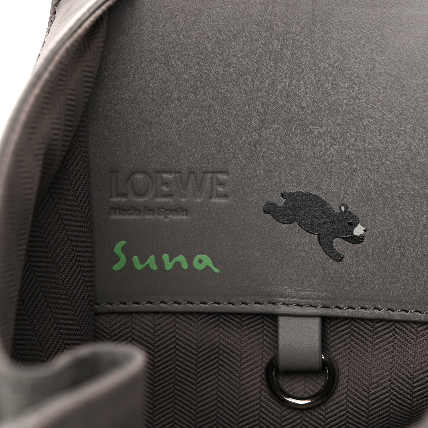 Loewe X SUNA FUJITA Satin Calfskin Canvas Embroidered Hammock