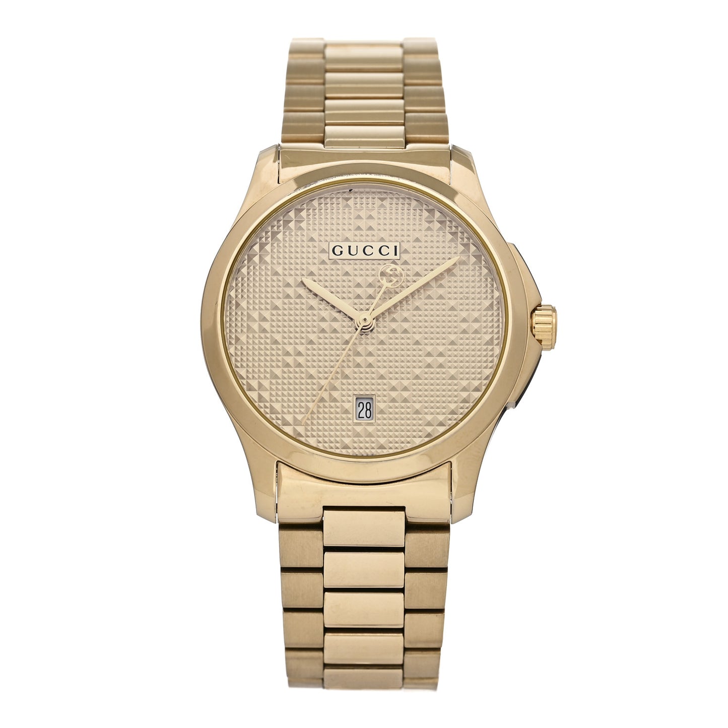 Stainless Steel 38mm G-Timeless Diamante Quartz Watch Gold