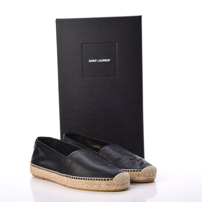 Saint Laurent Lambskin Monogram Espadrilles 39 Black 13 of 13