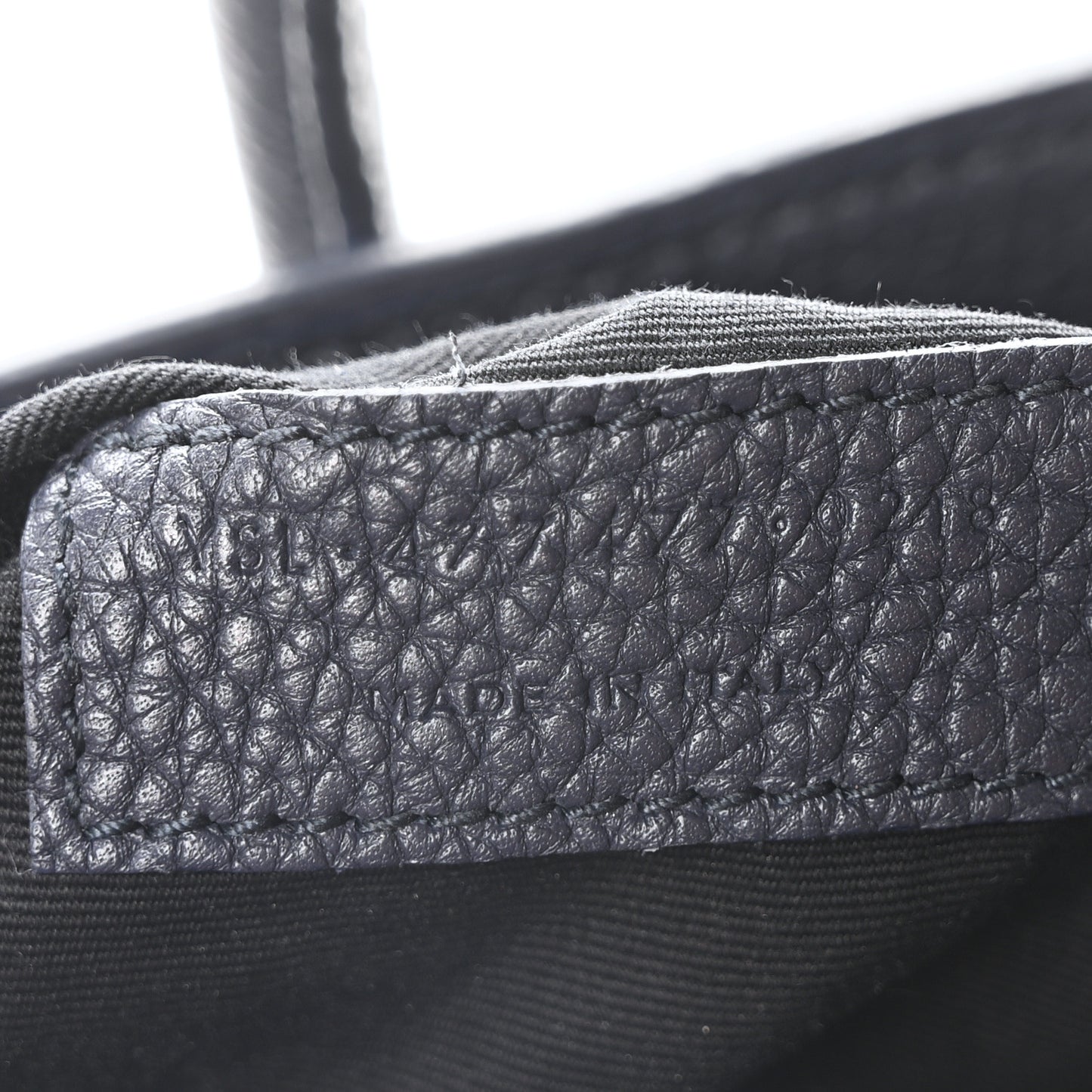 Grained Calfskin Baby Supple Sac De Jour Navy