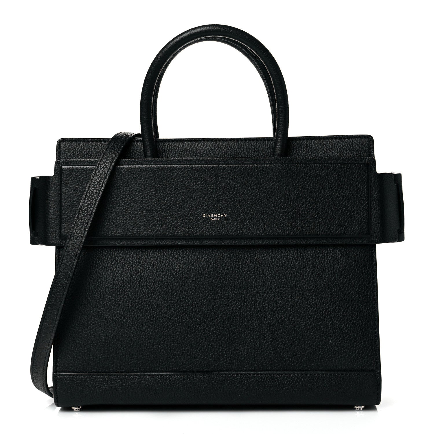 Givenchy Smooth Calfskin Small Horizon Satchel Black 1 of 9
