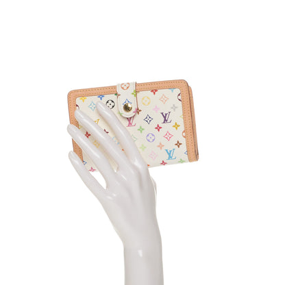 Louis Vuitton Monogram Multicolor French Purse Wallet White 2 of 7