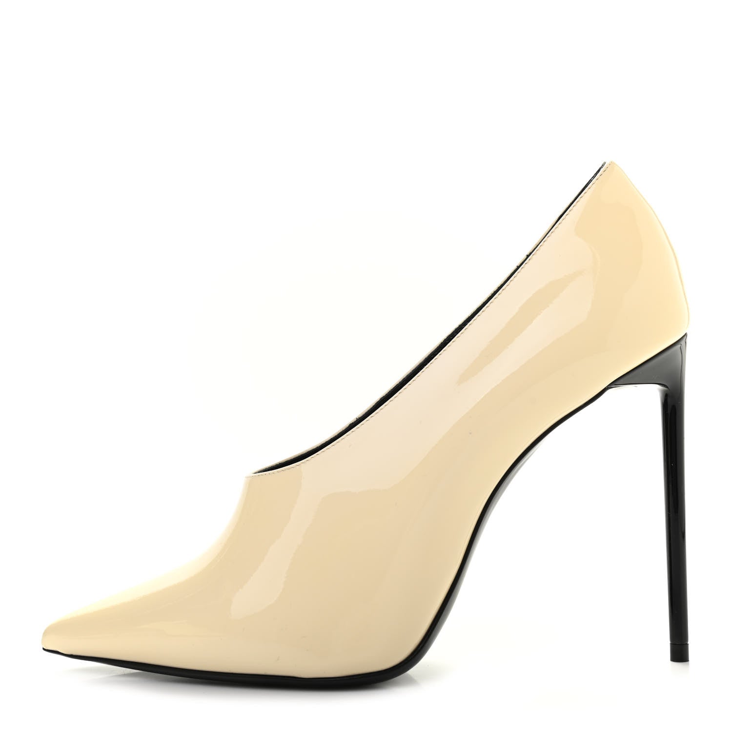 Saint Laurent Patent Calfskin Teddy High Vamp 105 Pumps 38 Porcellana 1 of 8