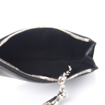 Fendi Vitello Elite Heart Coin Pouch Key Case Black 5 of 8