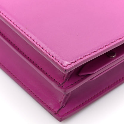 Saint Laurent Smooth Calfskin Monogram Cassandra Clasp Bag Electric Fuchsia 13 of 16
