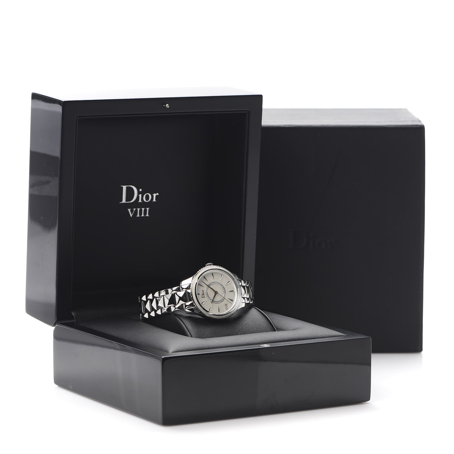 Christian Dior Stainless Steel Diamond Mother of Pearl 32mm Dior VIII Montaigne Quartz Watch 7 of 7