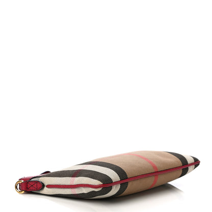 Burberry House Check Derby Peyton Crossbody Clutch Bag Russet Red 3 of 10