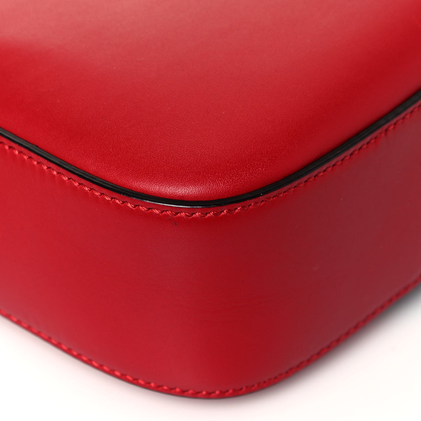 Calfskin Web Small Webby Bee Shoulder Bag Red