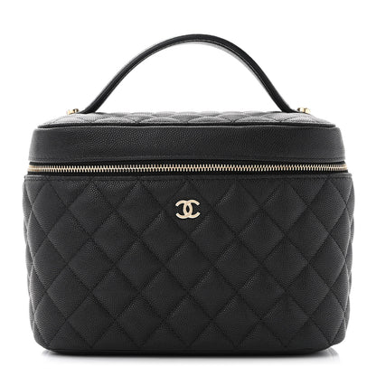 Chanel Caviar Quilted Large Vanity Pouch Black 3 of 12