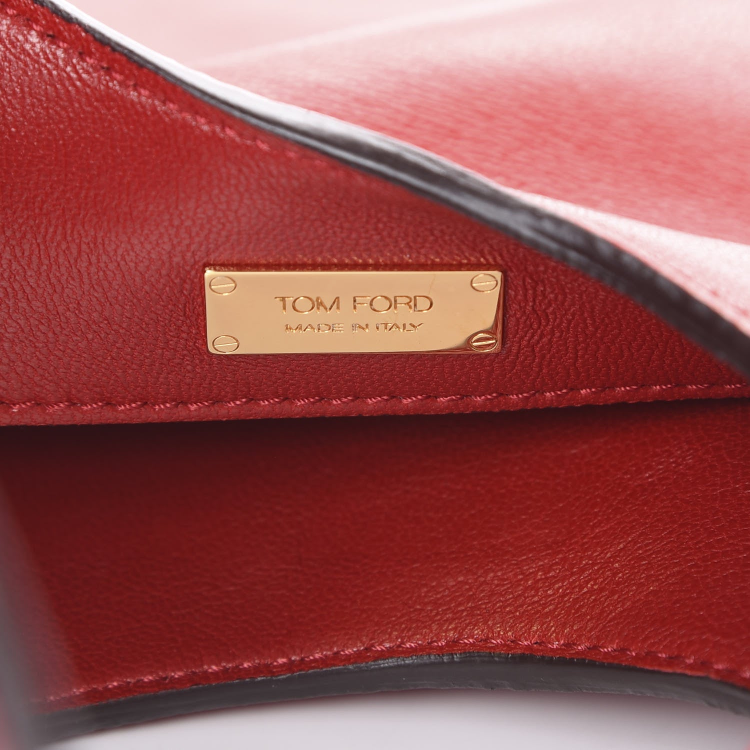 Tom Ford Ramskin Large Alix Padlock Zip Shoulder Bag Flame Red 7 of 17