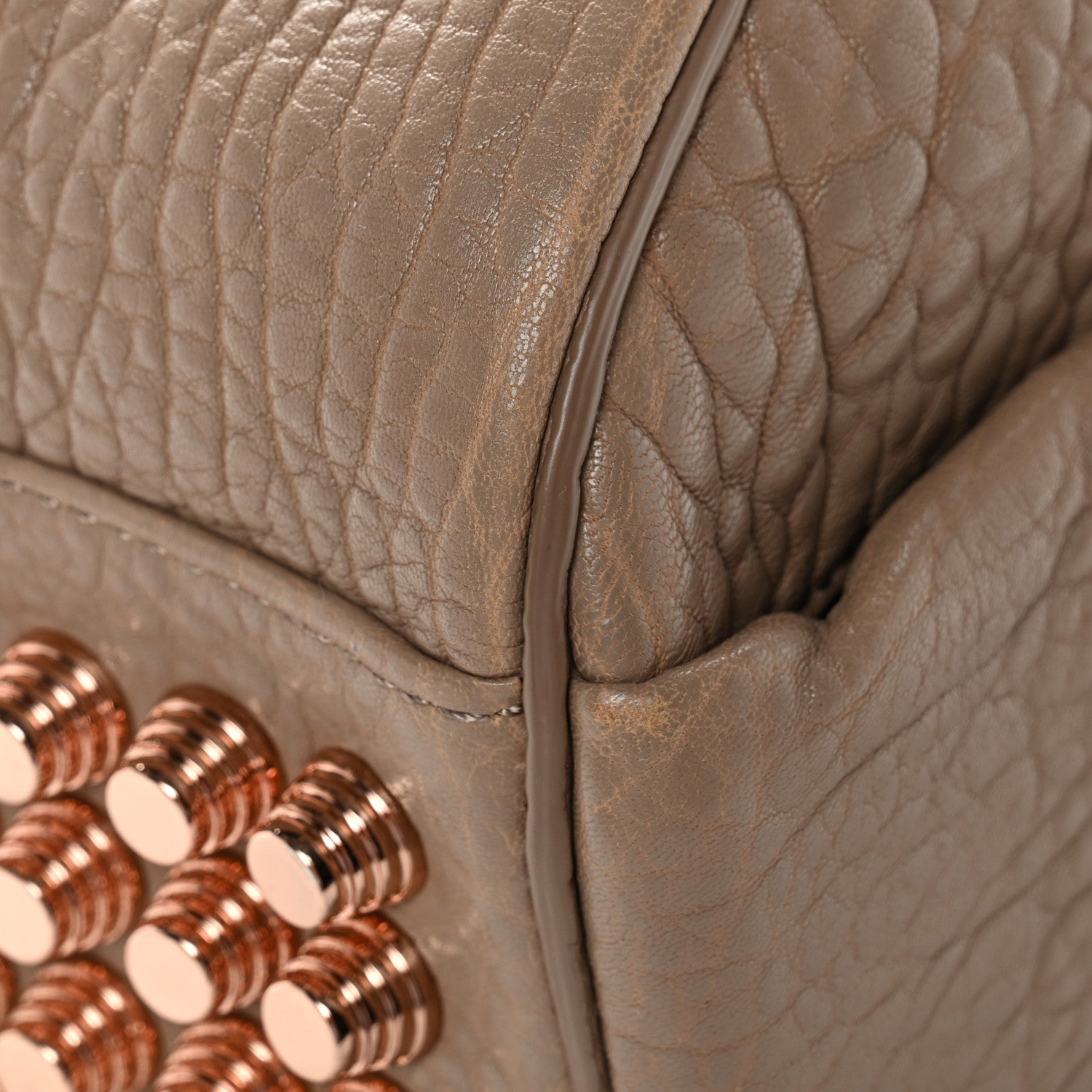 Alexander Wang Pebbled Lambskin Rocco Latte Rose Gold Hardware 10 of 10