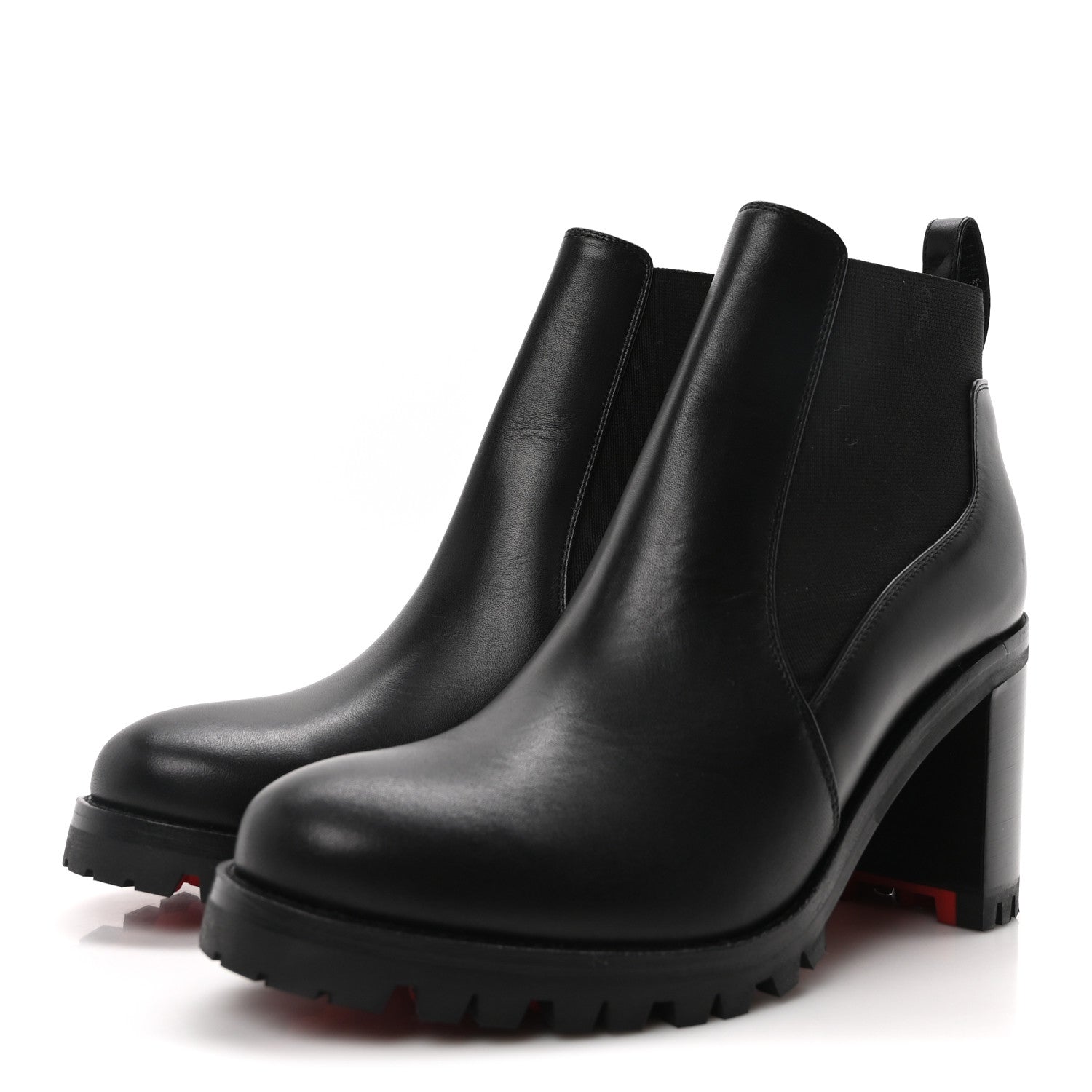 Christian Louboutin Calfskin Marchacroche 70 Chelsea Boots 35 Black 4 of 8