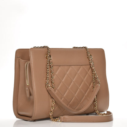 Chanel Sheepskin Quilted Mademoiselle Vintage Shopping Tote Beige 3 of 7