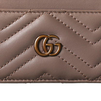 Gucci Calfskin Matelasse GG Marmont Card Holder Porcelain Rose 7 of 8