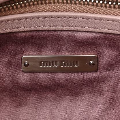 Miu Miu Nappa Matelasse Bi-Color Crystal Flap Clutch Pink Pomice 5 of 7