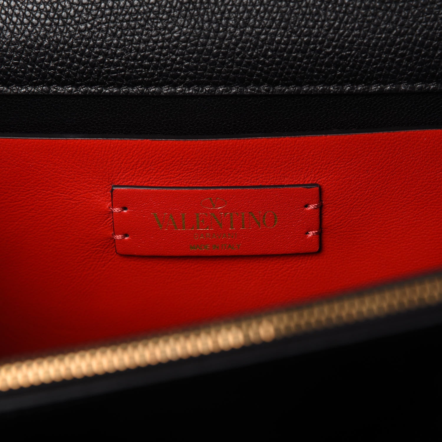 Valentino Garavani Grainy Calfskin Large VSling Shoulder Bag Black 8 of 10