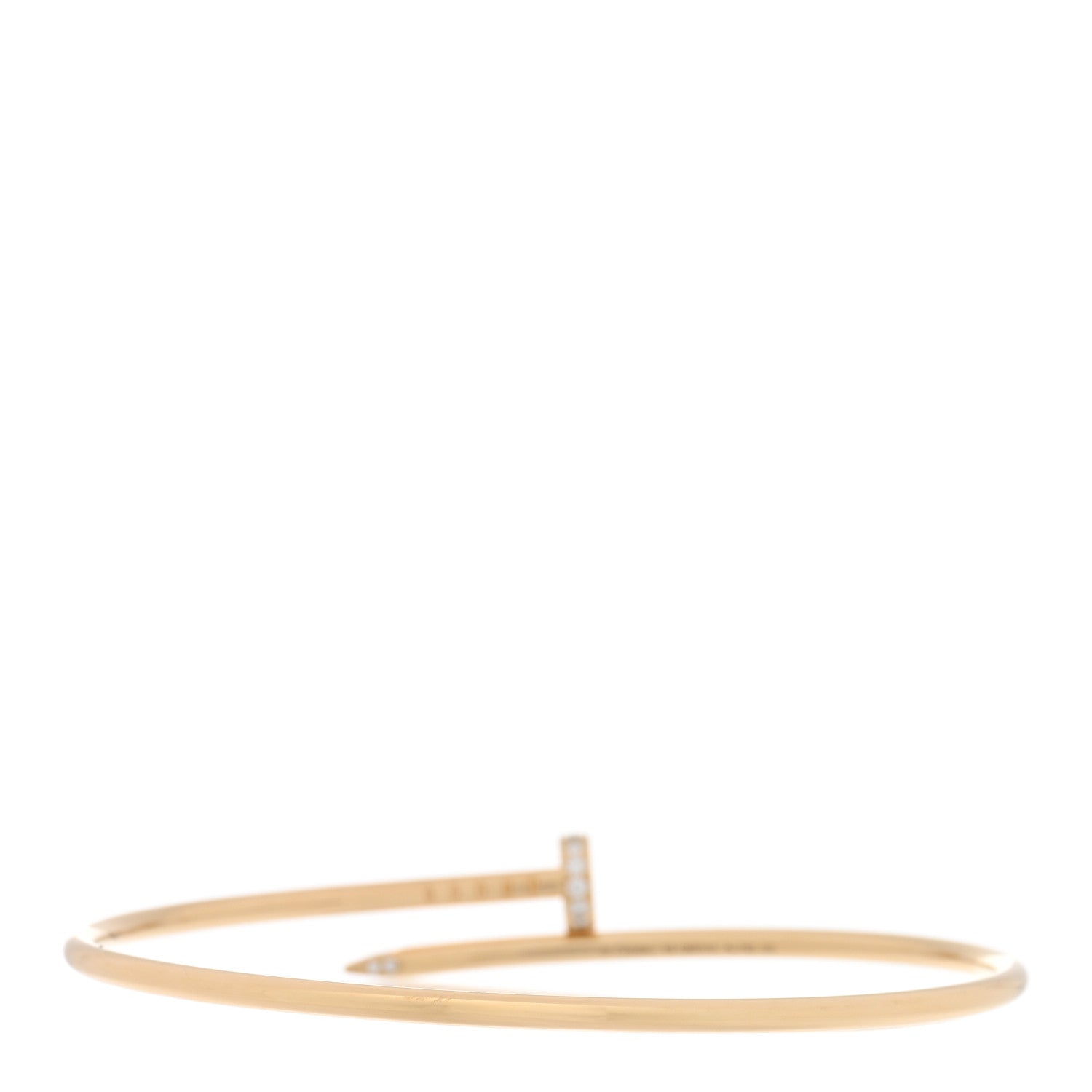Cartier 18K Yellow Gold Diamond Small Juste Un Clou Bracelet 19 2 of 5