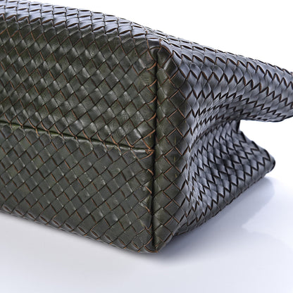 Bottega Veneta Nappa Intrecciato Medium Cabat Kaki Fondente 9 of 14