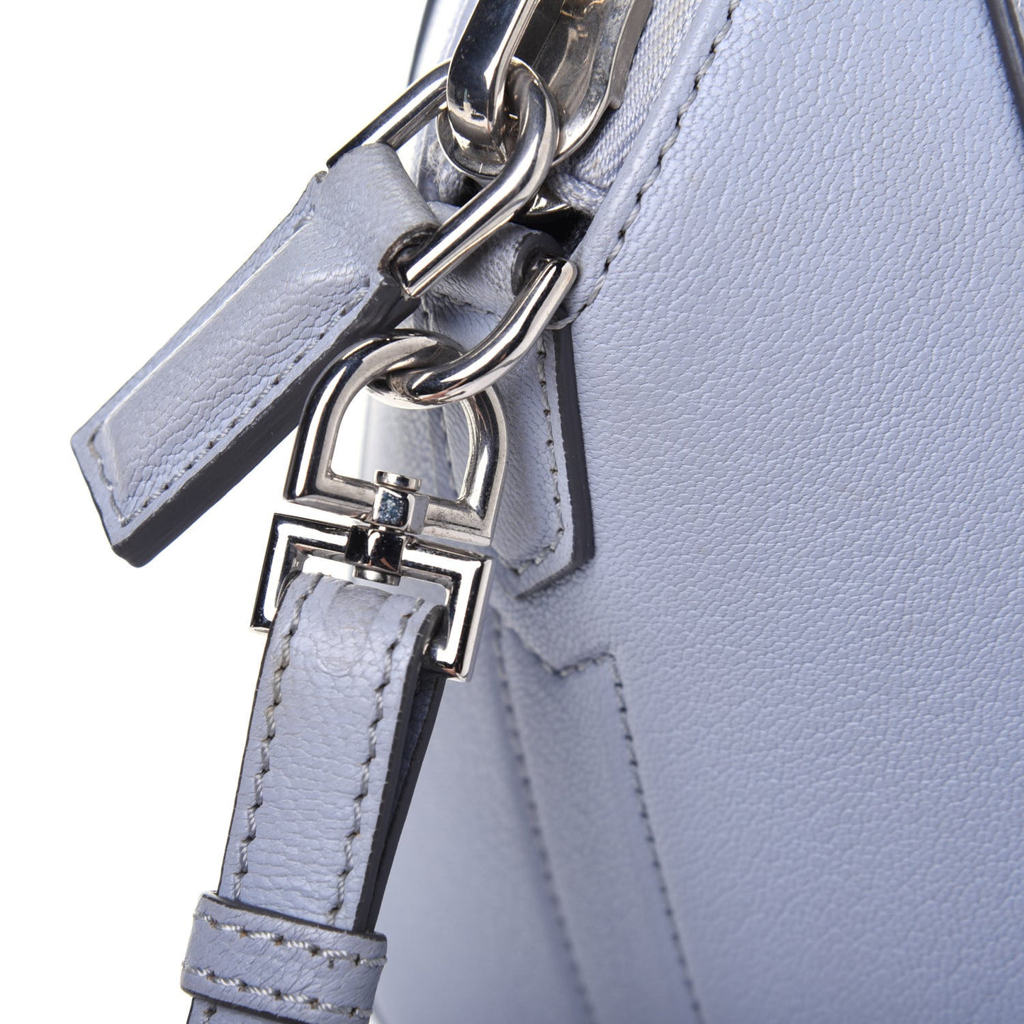 Sugar Goatskin Mini Antigona Grey Blue