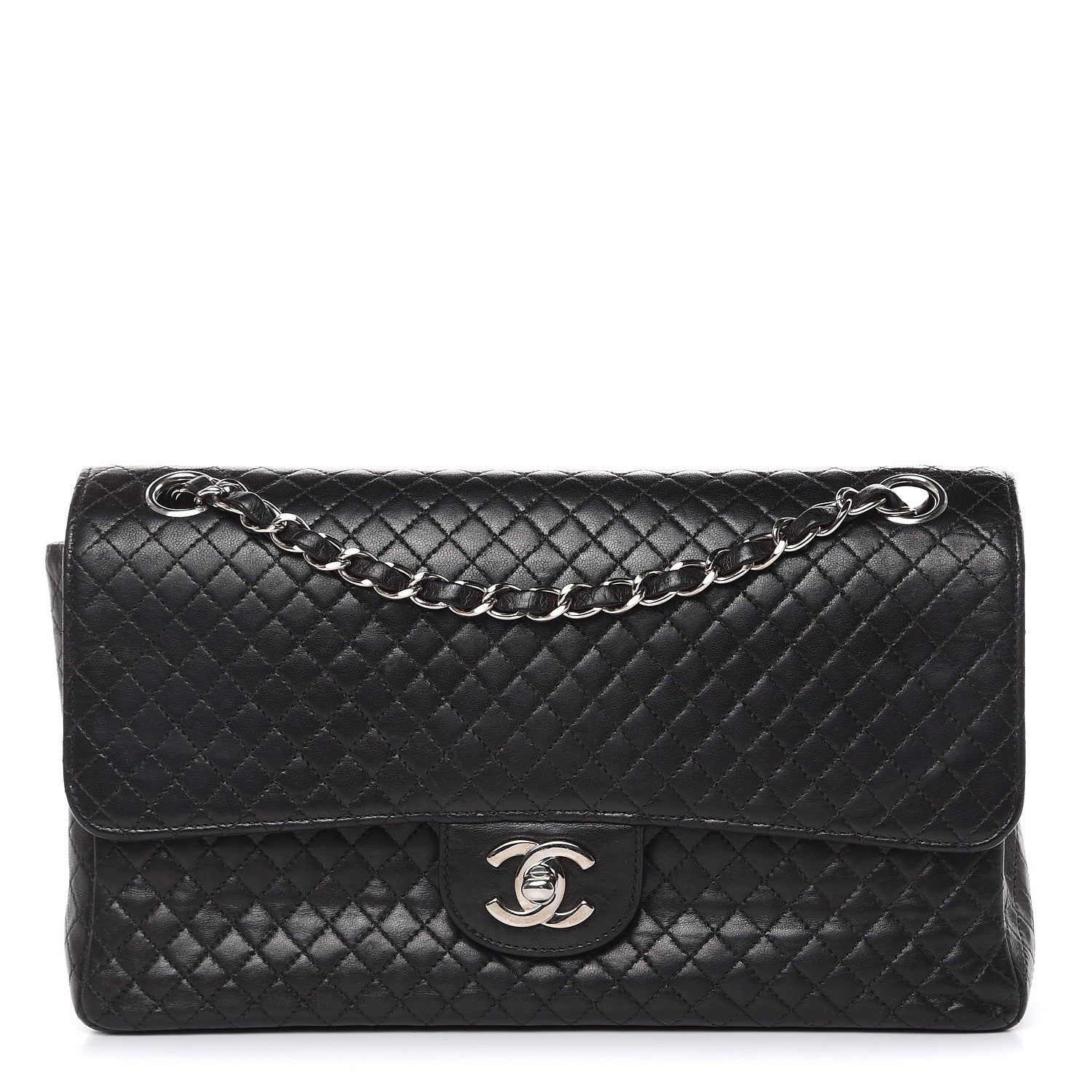 Chanel Lambskin Micro Quilted Medium Single Flap Black 1 of 16