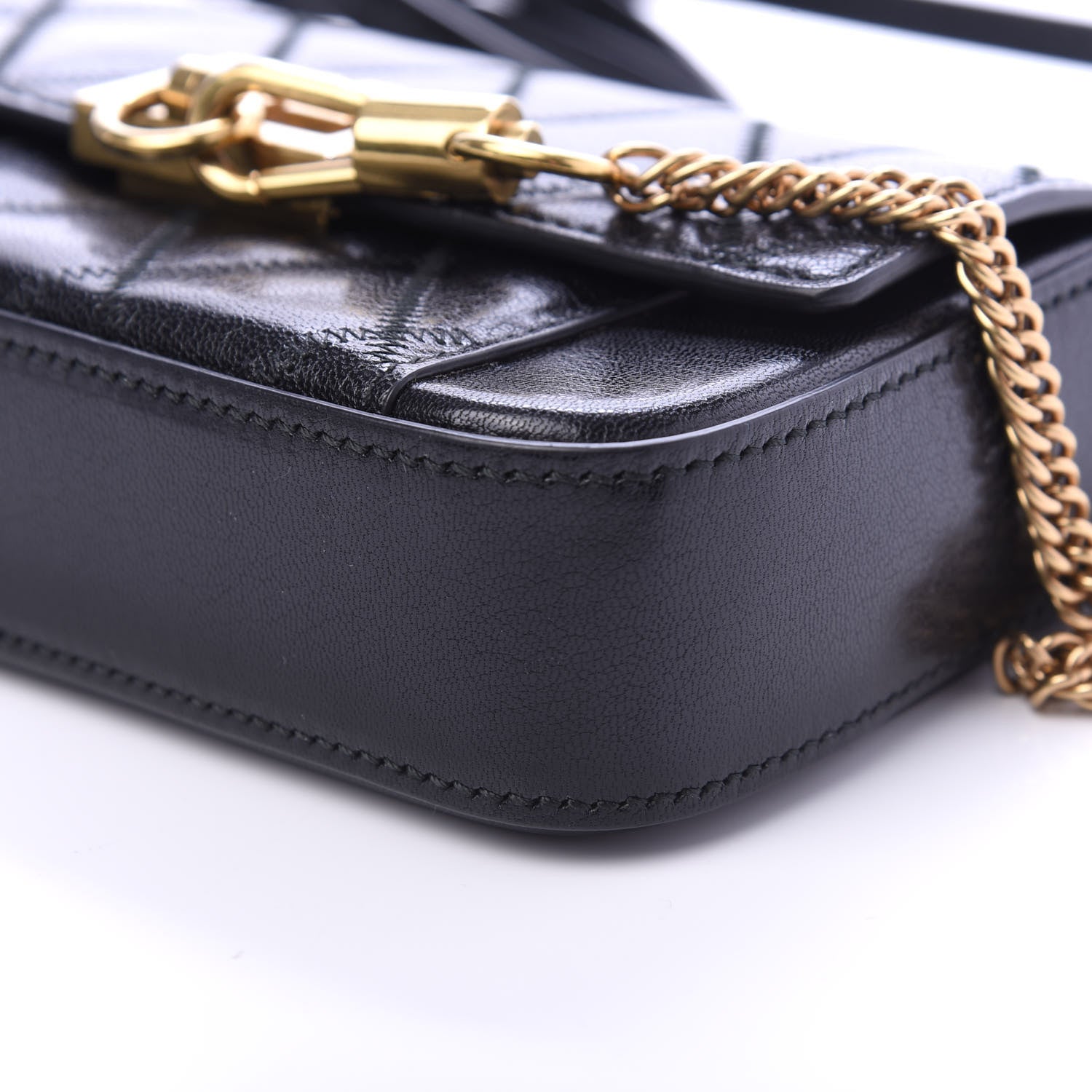 Givenchy Goatskin Quilted GV3 Mini Pocket Convertible Bag Black 6 of 9