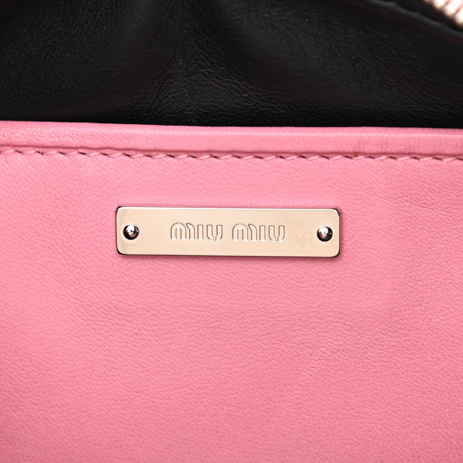 Miu Miu Nappa Matelasse Cavallino Patch Double Zip Shoulder Bag Miele Moro 6 of 10
