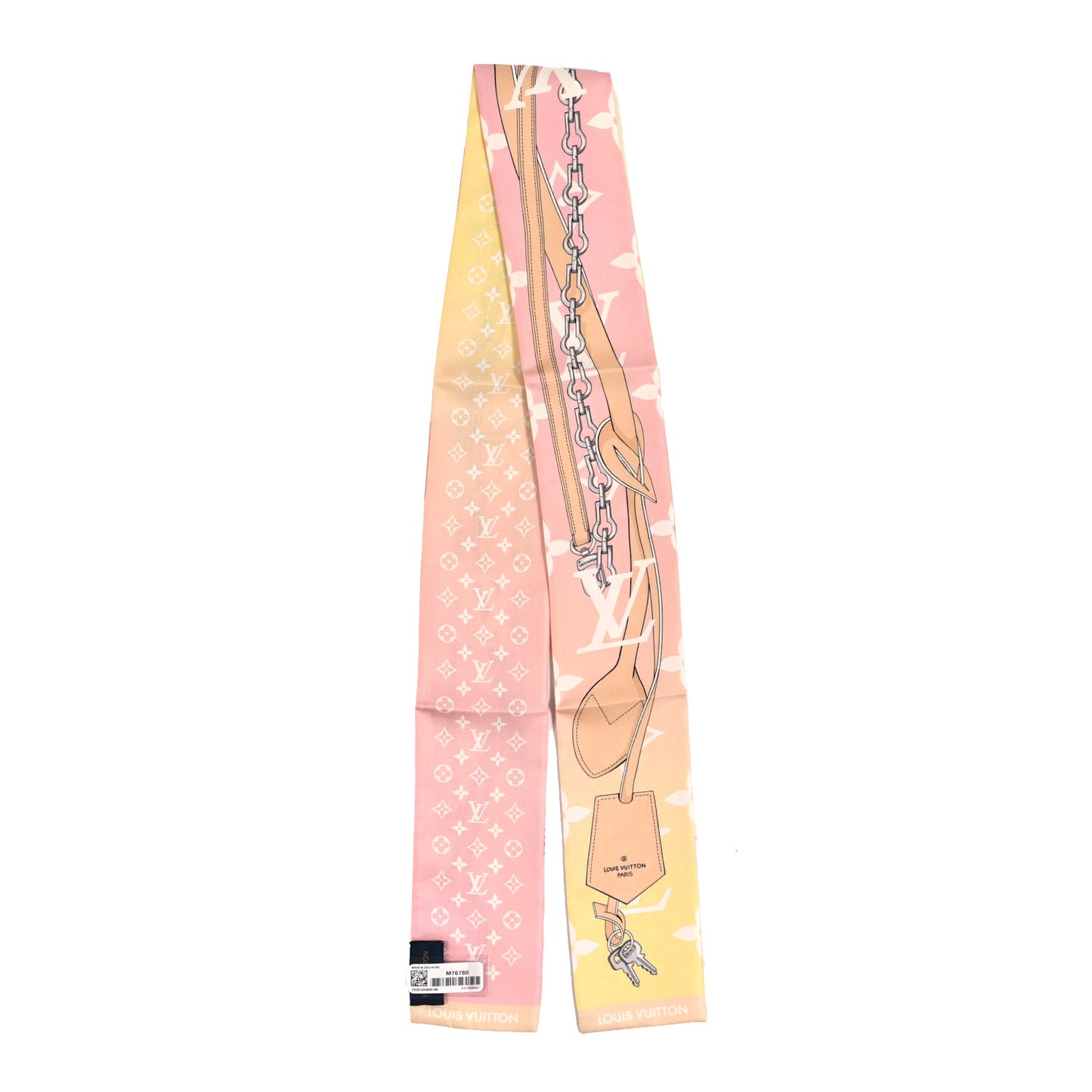 Silk Monogram Gradient By The Pool Bandeau Pink