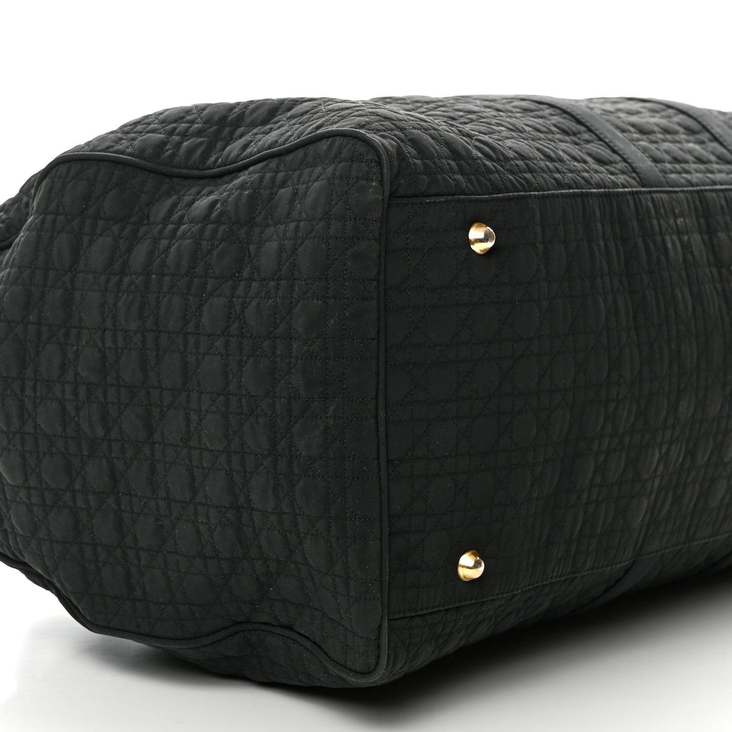 Nylon Cannage Duffle Bag Black