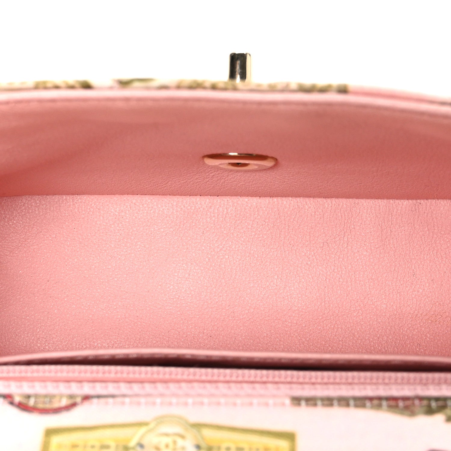 Chanel Satin Paris Cuba Cigare Print Mini Flap Pink 5 of 10