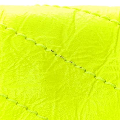 Saint Laurent Crinkled Calfskin Matelasse Monogram Medium Niki Chain Satchel Neon Yellow 11 of 12