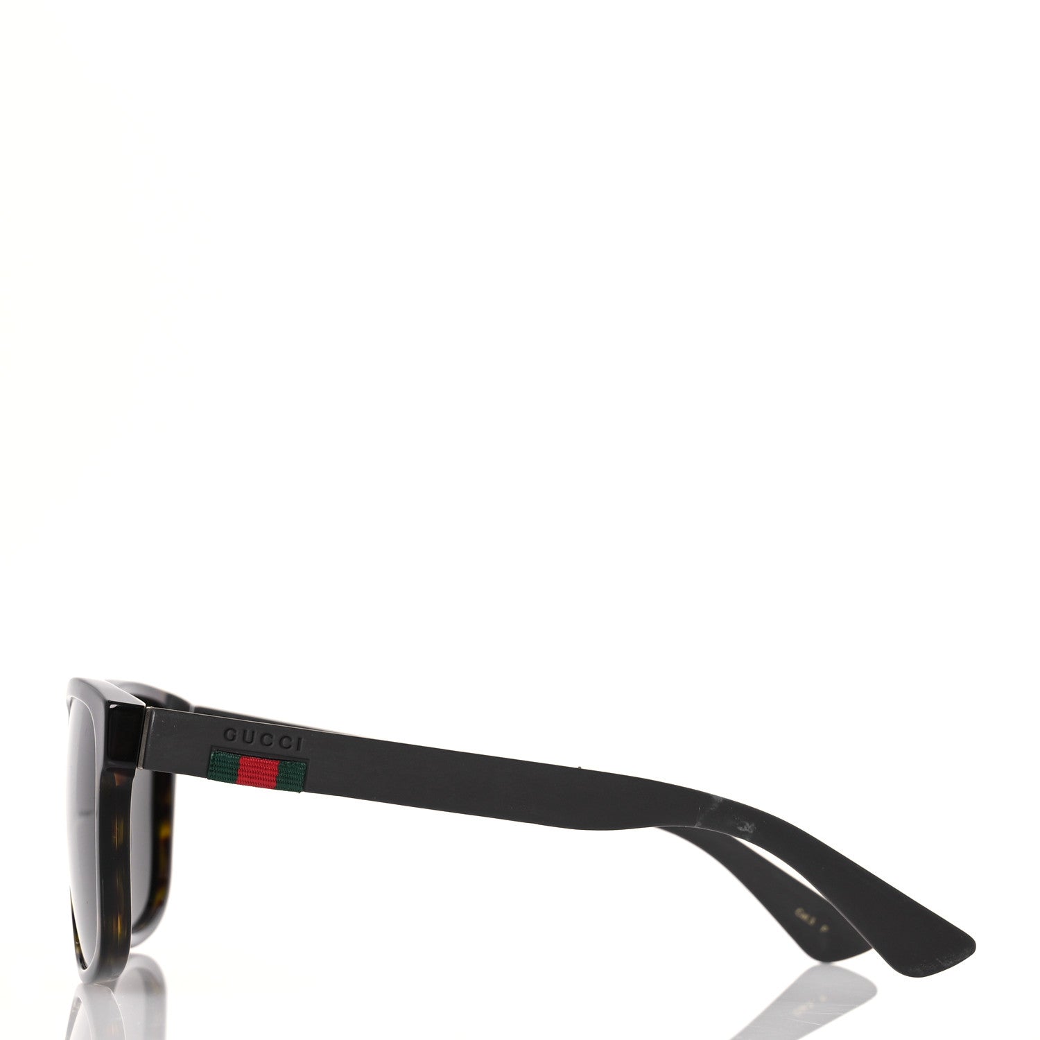 Gucci Web Square Frame GG0010S Sunglasses Tortoise 3 of 10